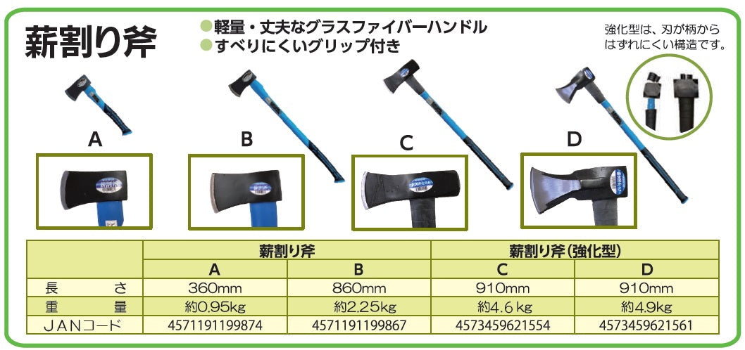 薪割斧 360mm GR115(約0.95kg)