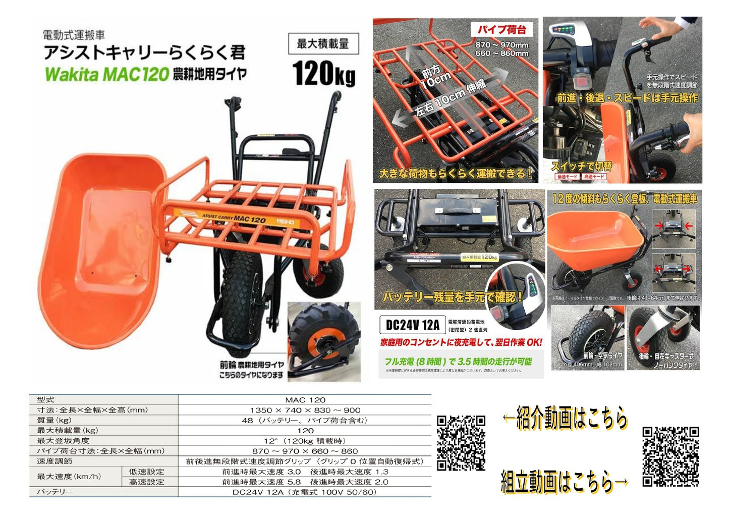アシストキャリー　らくらく君 MC120