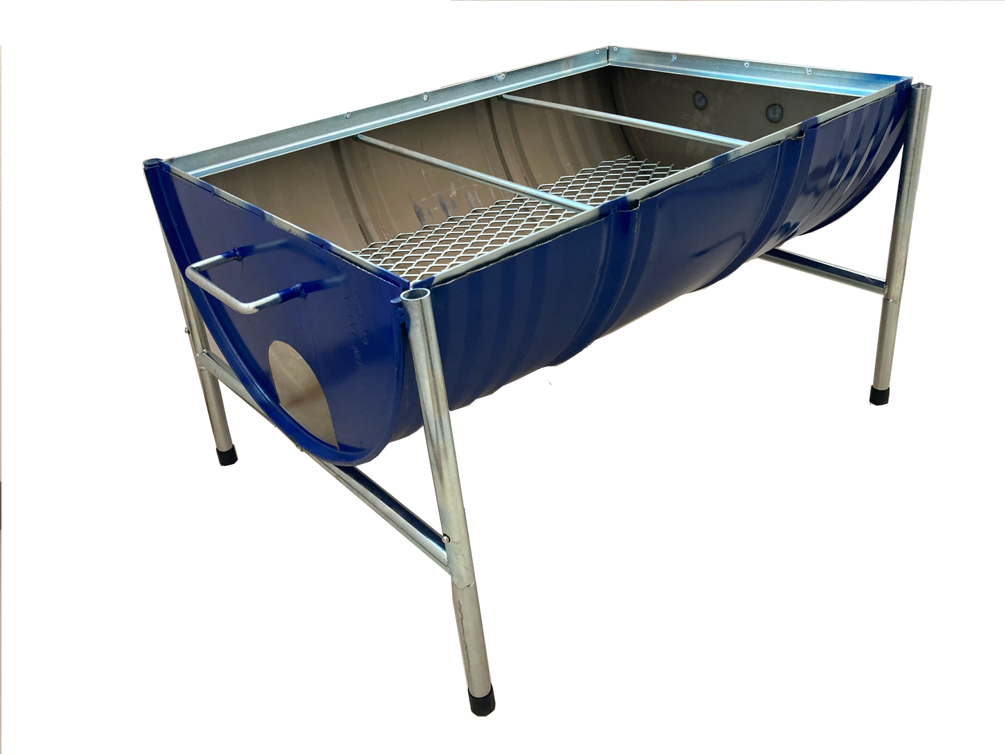 ドラム缶バーベキューコンロ 約　幅890×奥行620×高さ500~800mm 【1個】